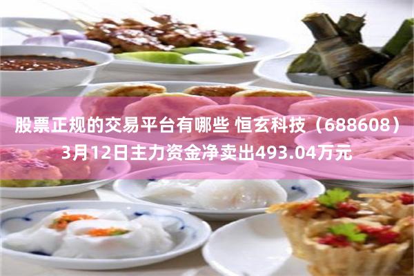 股票正规的交易平台有哪些 恒玄科技（688608）3月12日主力资金净卖出493.04万元
