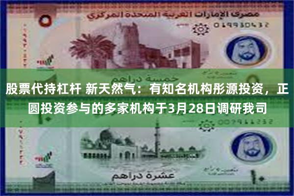 股票代持杠杆 新天然气：有知名机构彤源投资，正圆投资参与的多家机构于3月28日调研我司