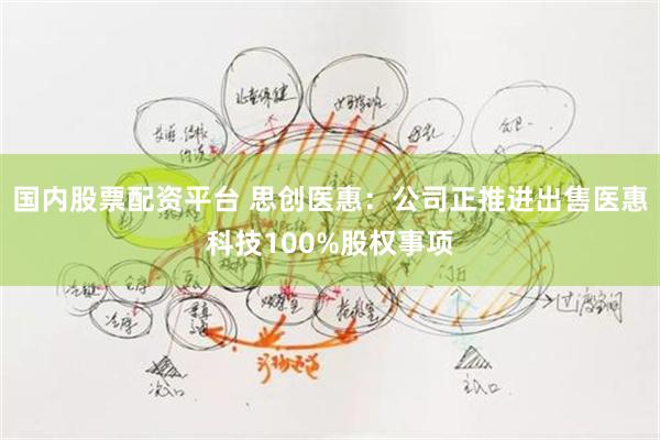 国内股票配资平台 思创医惠：公司正推进出售医惠科技100%股权事项