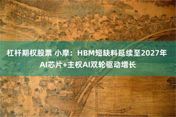 杠杆期权股票 小摩：HBM短缺料延续至2027年 AI芯片+主权AI双轮驱动增长