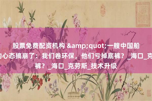 股票免费配资机构 &quot;一艘中国船，把欧洲同行的心态搞崩了：我们卷环保，他们亏掉底裤？_海口_克劳斯_技术升级