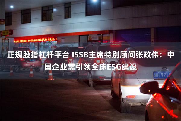 正规股指杠杆平台 ISSB主席特别顾问张政伟：中国企业需引领全球ESG建设