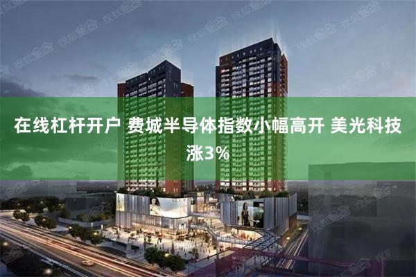 在线杠杆开户 费城半导体指数小幅高开 美光科技涨3%
